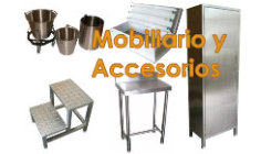 mobiliario y accesorios de acero inoxidable